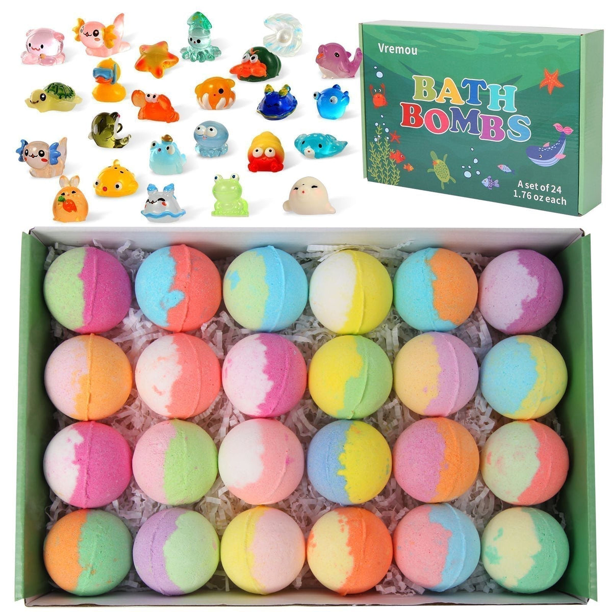 🛁 60% OFF |🌊 Ocean Theme Bath Bombs | 60g*12 Pcs, Foamy Bath Time & Fun Gift Idea ✨