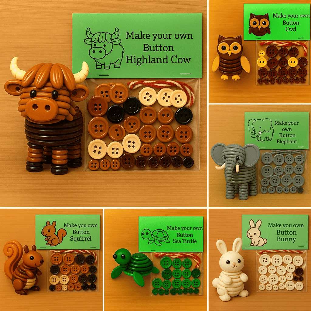 ⏰Last Day Promotion✨DIY Button Animal Ornaments