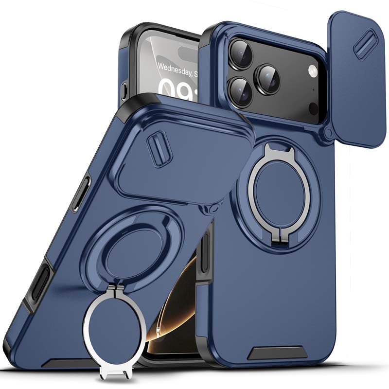 🔥50% Off &Hot Sale🔥Magnetic Phone Case with Ring Stand For iPhone.airbag military protection