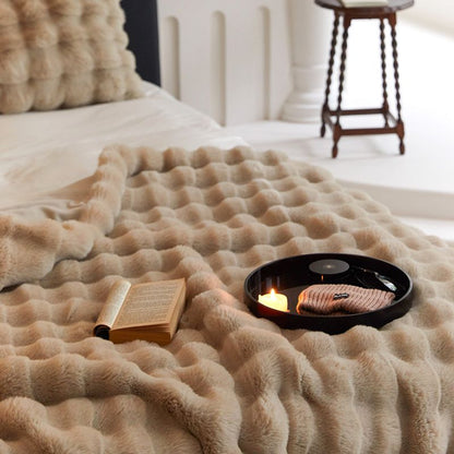 Double-sided Imitation rabbit wool blanket