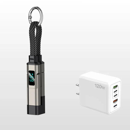 🔥Limited Time SALE 50% OFF🔥4-in-1 Digital Display Keychain Charging Cable
