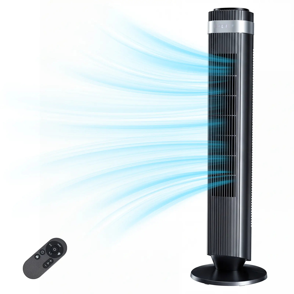 【New】Tower Fan for Bedroom, 28dB Silent Standing Fan with 12H Timer, Smart Auto Mode, 64° Oscillating Bladeless Cooling Fan for Home Office