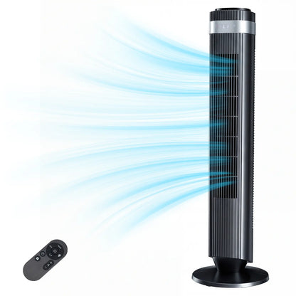 【New】Tower Fan for Bedroom, 28dB Silent Standing Fan with 12H Timer, Smart Auto Mode, 64° Oscillating Bladeless Cooling Fan for Home Office