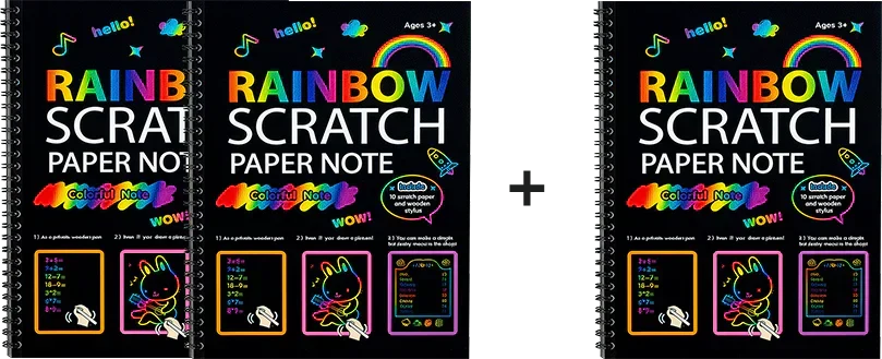 ⏳Limited-time 41% off⏰ Rated 5/5 by 10,000+ Users Creative Rainbow Scratch Art Notebook