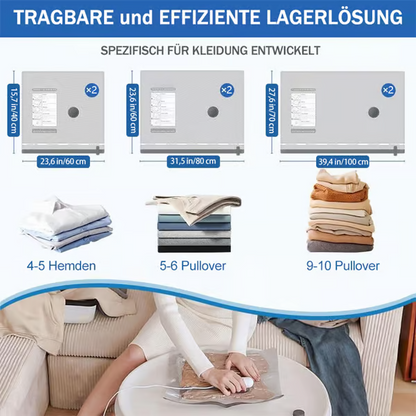 🧳   Pack of 6 Compression Bags for USB Electric Vacuum Cleaner – Space-Saving Storage, Airtight Seal, Reusable & Durable 🌀