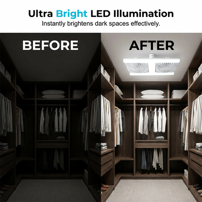 Modern 2-in-1 LED Ceiling Fan Light