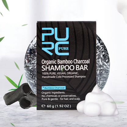 Handmade Bamboo Charcoal Natural Shampoo Soap