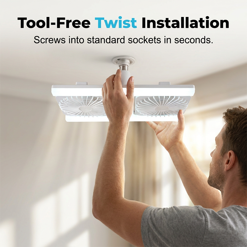 Modern 2-in-1 LED Ceiling Fan Light