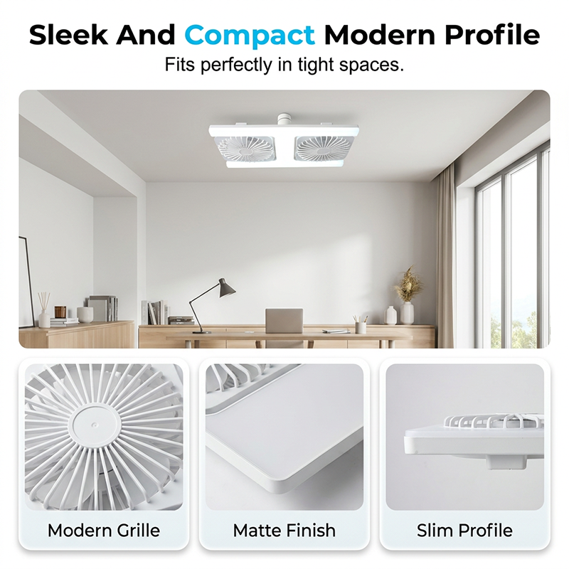 Modern 2-in-1 LED Ceiling Fan Light