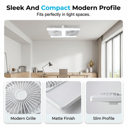 Modern 2-in-1 LED Ceiling Fan Light