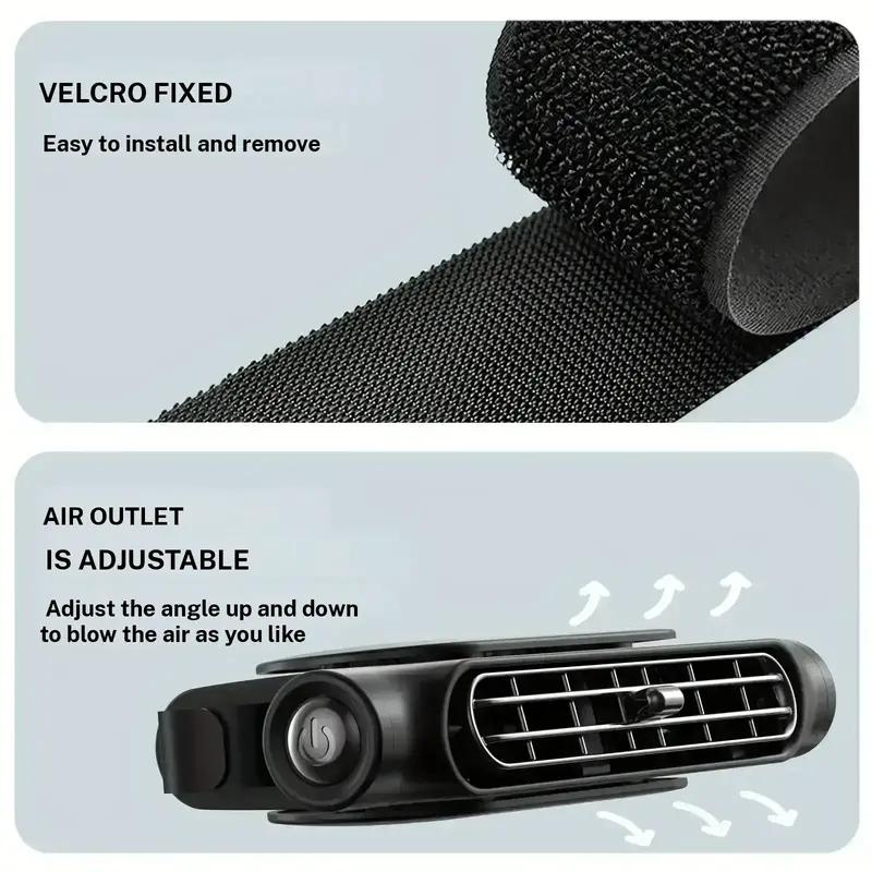 🌞Summer Hot Price Only Today❄️Car Seat Fan – Dual Turbine & USB Powered – Portable Air Cooler for Summer
