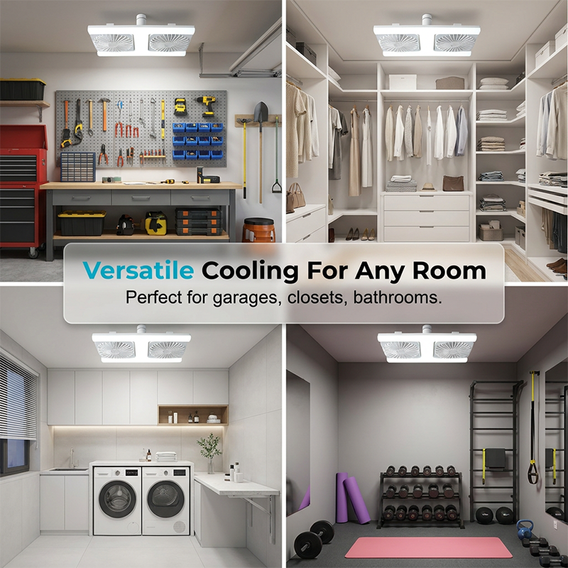 Modern 2-in-1 LED Ceiling Fan Light