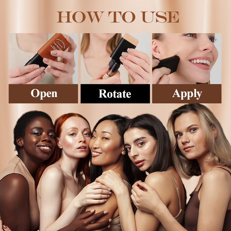 🔥🔥Buy 3 Get 2 FREE✨2026 Instant Concealing Foundation Stick with Built-in Brush
