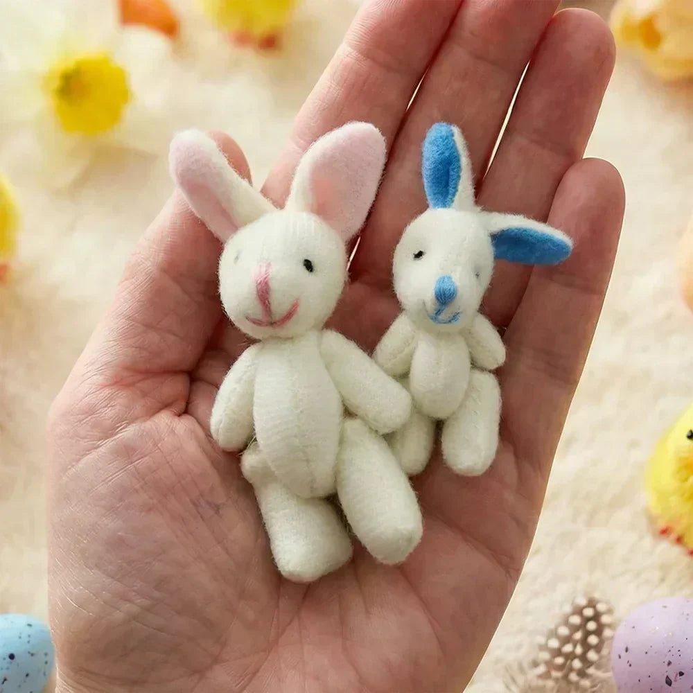 🔥 50% OFF! 🎁 Bunny Mummy & Baby Plush Pocket Tin – Handmade Easter Collectible with Cozy Blanket (Pink/Blue Ears) 🐇🎁