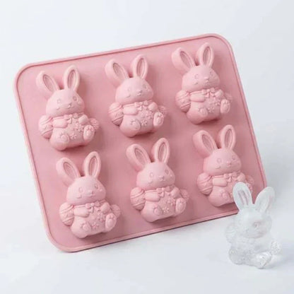 🐮6‐Cavity Mini Highland Cow Ice Cube & Dessert Mold 🧊🍪 Cute 3D Ice for Drinks, Parties & Gifts💕