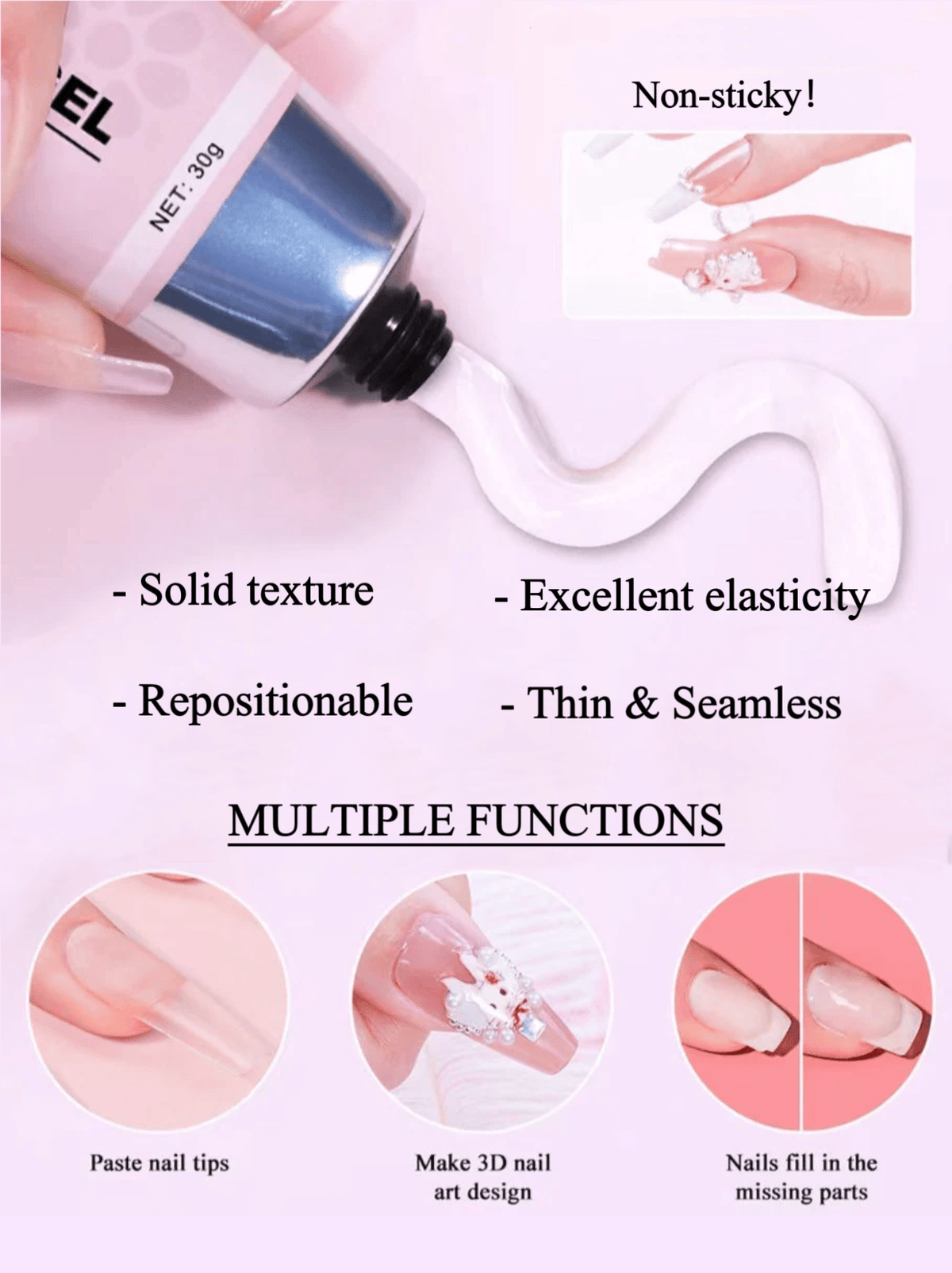 🎉Hot selling🎉-Magic Solid Nail Glue Kit 3-In-1 Nail Art Kits