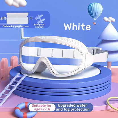 HD children's large frame waterproof and anti-fog swimming goggles