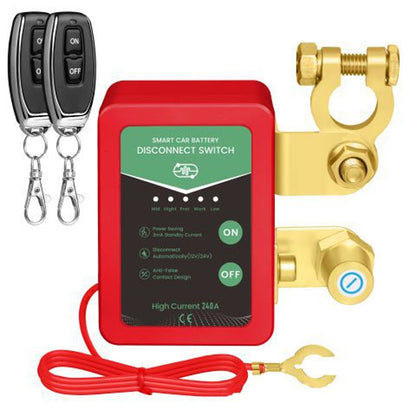 ⚡ Limited time 50% discount 🔋🚗12V/24V Remote Control Car Battery Disconnect Switch | Anti-theft & energy-saving design ✅