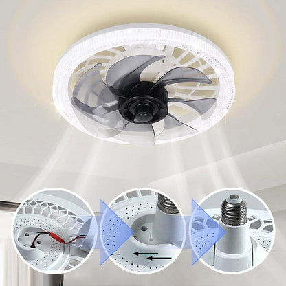 💥2026 HOT SALE 50% OFF💥  2-in-1 Mute Adjustable Fan Light with Remote Control