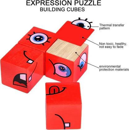 🎭 50% OFF HOT SALE! ✨ 5D Puzzle Educational Faces Changing Game - Interactive Family Activity with Rotating Expressions for Creative Learning 👨‍👩‍👧‍👦🔁