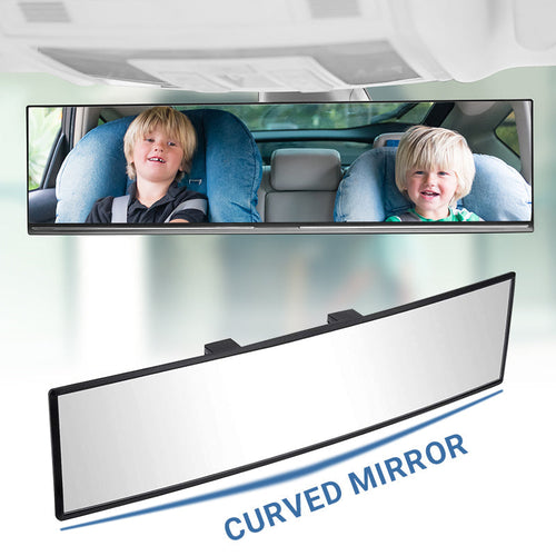 🚗 50% OFF NOW!👀 Wide Car Curved Rear View Mirror – Wide Angle & Blind Spot Reducer – Universal Easy Clip-On 🛡️