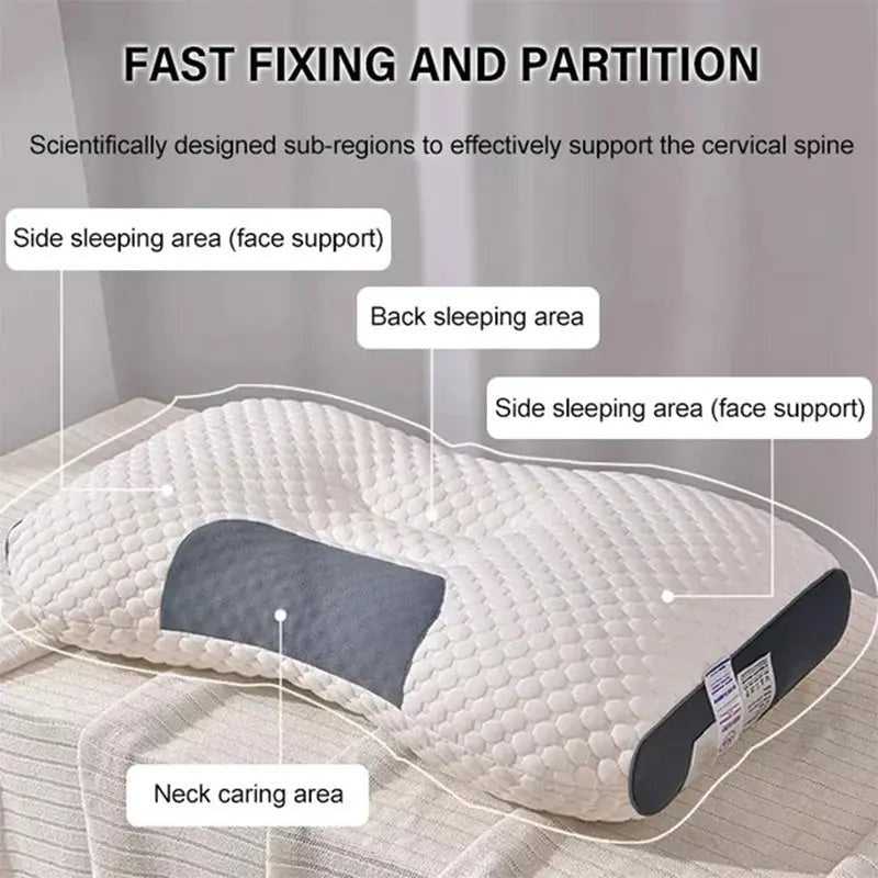 ✨2025 Antibacterial Neck Support Sleep-Aid Massage Pillow