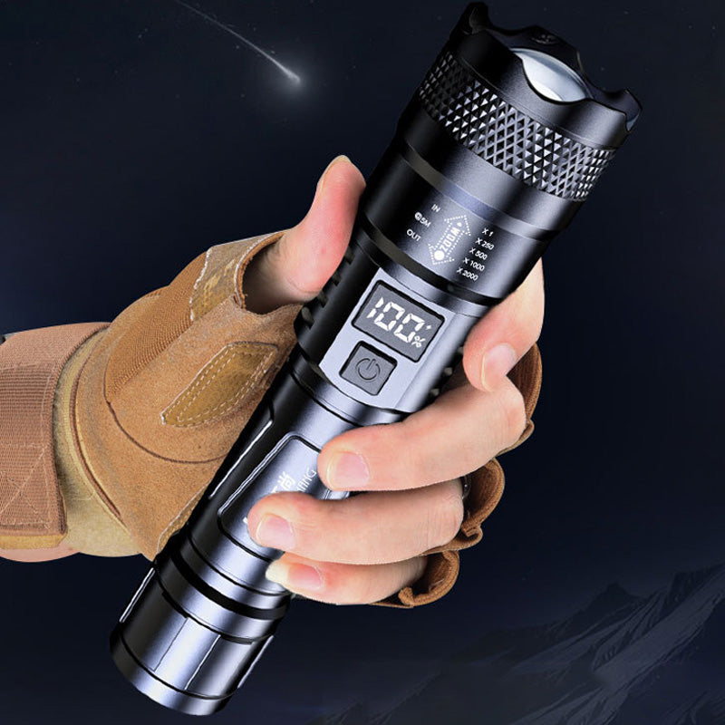 🔦 LED Strong Light Retractable Flashlight | Year-End Mega Sale 50% OFF | Zoomable Beam & Adjustable Length | Rechargeable for Outdoor & Emergency Use 🚀✨