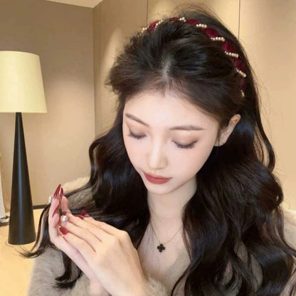 Vintage High Cranium Artificial Pearl Hairband