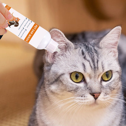 📢✨ Pet Ear Cleaner - Gentle Formula with Soothing Aloe for Dogs & Cats, Prevents Infections & Odor 🌿