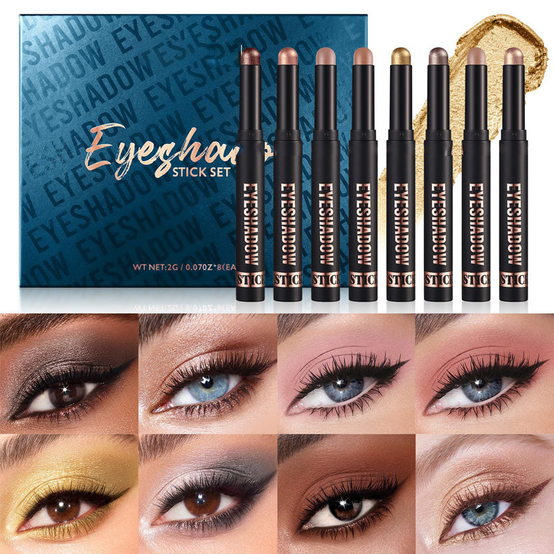 🎅ONLY TODAY -$ 17.98 FOR 8 PCS!!🎄50K+ SOLD! 🎁✨8 Colors Glitter Eyeshadow Stick Waterproof & Long-Wearing & Multi-Use