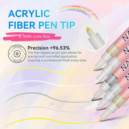 12-Color Professional Nail Art Pen Set