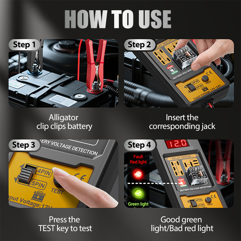 🔥Hot Sale Deals-Automotive Relay Voltage Tester with LED Indicator