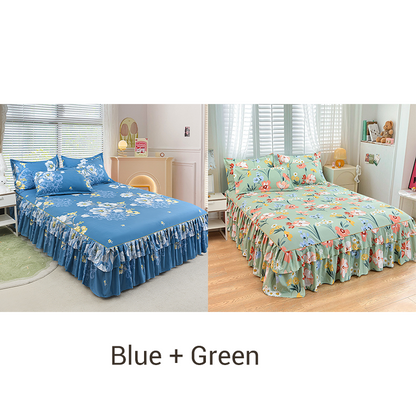 ⏳Limited-time 50% off⏰3-Piece Ruffled Bed Skirt Set🛏️