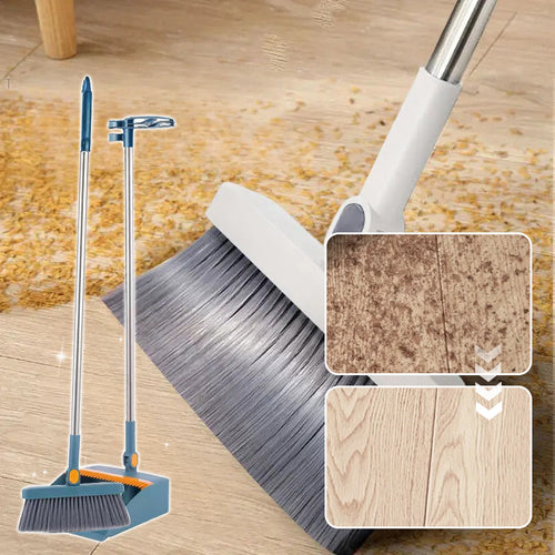 🔥Hot Sale 50% OFF🏠Stand-Up Dustpan Set with 180° Rotating Broom