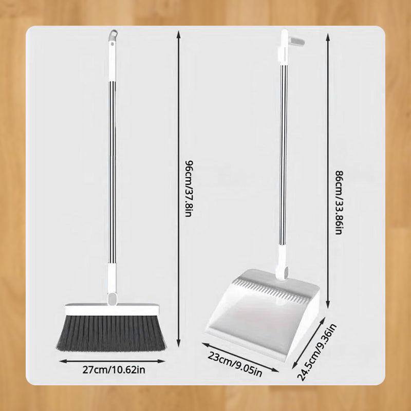 🔥Hot Sale 50% OFF🏠Stand-Up Dustpan Set with 180° Rotating Broom