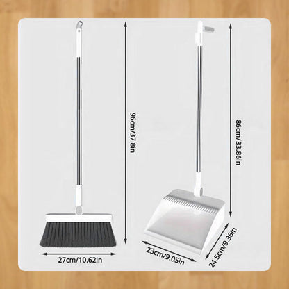 🔥Hot Sale 50% OFF🏠Stand-Up Dustpan Set with 180° Rotating Broom