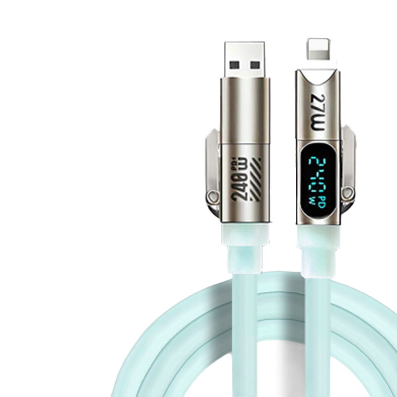240W 4-in-1 Fast Charging Cable with Digital Display