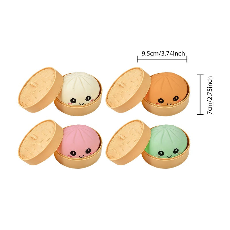 Cute Dumpling Squeeze Toy with Steamer