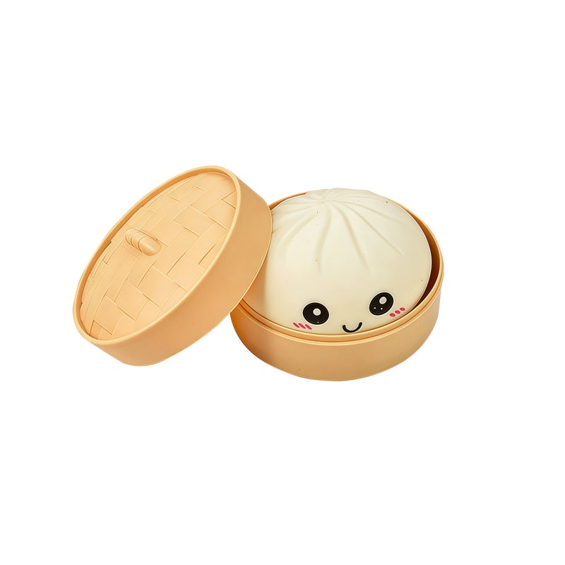 Cute Dumpling Squeeze Toy with Steamer