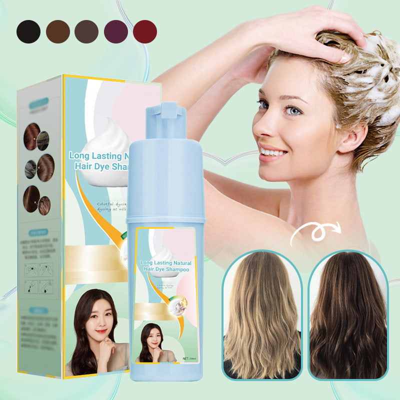 🌸Spring Sale 🎉50%OFF🔥Long Lasting Natural Hair Dye Shampoo
