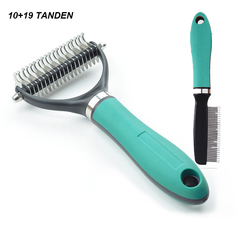 🐕 50% OFF NOW! 🐈 Double-Sided Deshedding Pet Grooming Brush