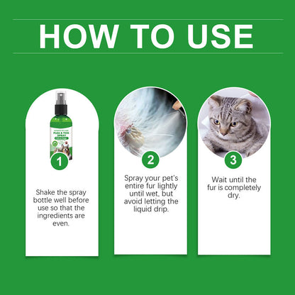 🥳2026 HOT SALE🥳🍃🐾 50% OFF! Natural Flea & Tick Spray – Peppermint & tea tree oil, safe for cats & dogs. Soothes itchy skin, no harsh chemicals. Just spray & go. A gentle pest solution. 🌿✨
