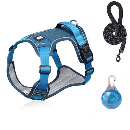 🐶 50% OFF NOW! 🛡️ No Pull Dog Harness with Leash & LED Collar – Secure & Comfortable ✨