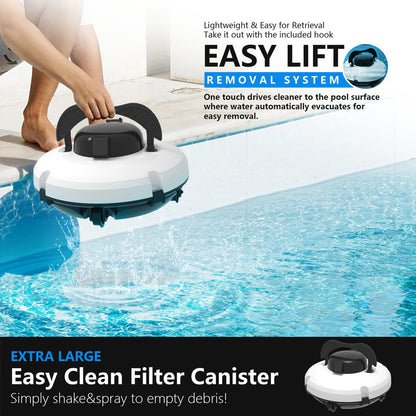 🥳2026 HOT SALE🥳💞50K+ SOLD!🌊🤖 50% OFF! Cordless Pool Cleaning Robot – Smart navigation, powerful suction & one‑touch start. Easy‑empty filter basket. Your sparkling pool awaits! ✨🏊