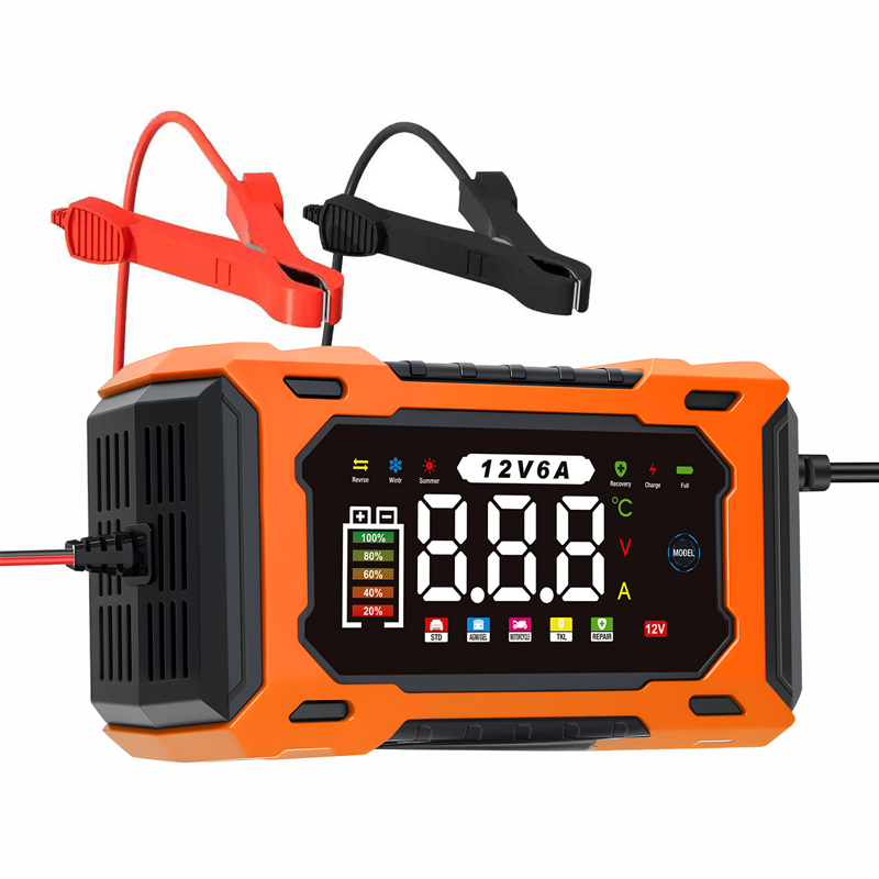 🔋12V 6A Smart Car Battery Charger – Pulse Repair Technology, Auto Maintain & Desulfation