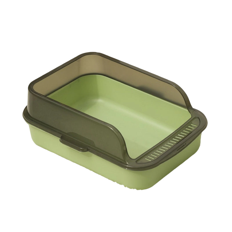 Semi-Enclosed Plastic Litter Box with Splash Guard
