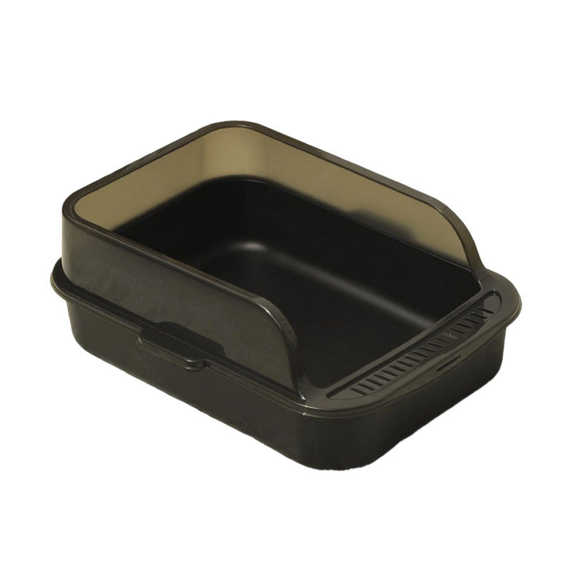 Semi-Enclosed Plastic Litter Box with Splash Guard
