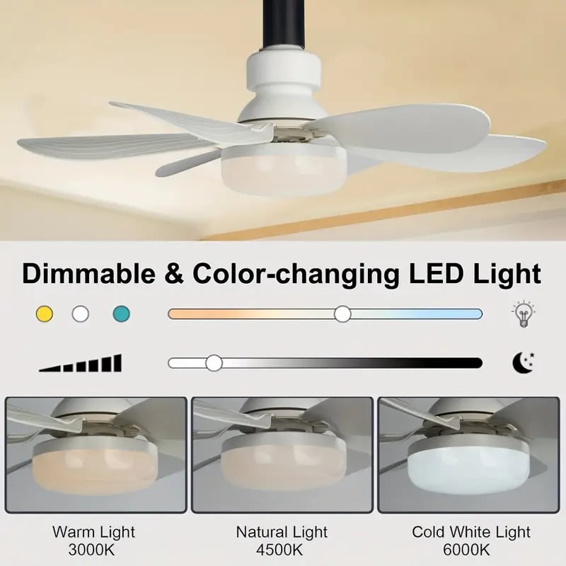 🔥50%OFF🎁2-IN-1 PORTABLE CEILING FAN & LIGHT with Remote Control