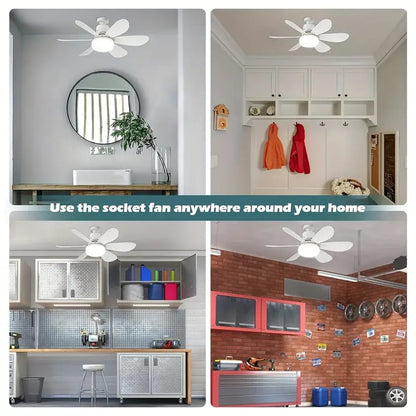 🔥50%OFF🎁2-IN-1 PORTABLE CEILING FAN & LIGHT with Remote Control