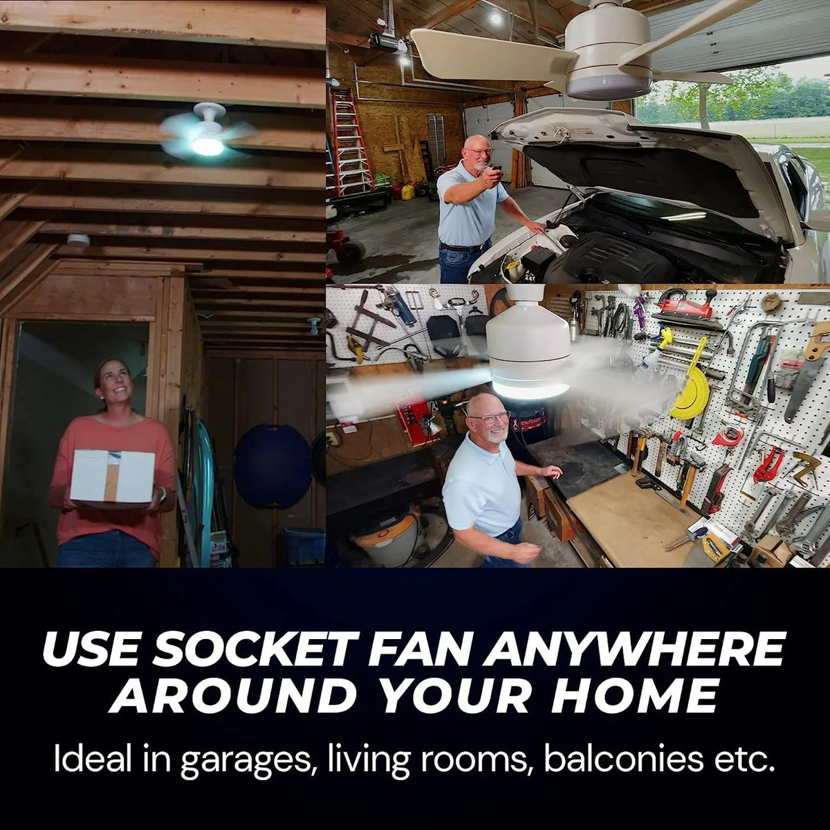 🔥50%OFF🎁2-IN-1 PORTABLE CEILING FAN & LIGHT with Remote Control